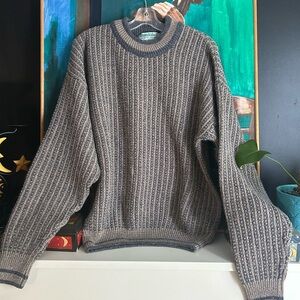 Men's Crewneck Sweater in Gray Tan by Rendale Vintage